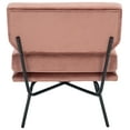 thumbnail image 5 of Safavieh Kermit Modern Fabric and Plywood Dining Side Chairs, Dusty Rose/Black, 5 of 6