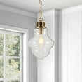 thumbnail image 4 of Henn & Hart PD0461 Annie Brass & Seeded Glass Pendant, 4 of 14