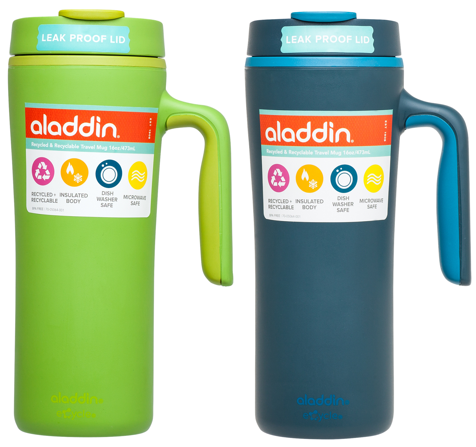 Aladdin 10 01926 001 16 Oz Recycled Recylable Travel Mug Assorted 