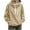 Beige, variant on Women's Windbreaker Jackets Lightweight Waterproof Rain Jackets for Women Adjustable Full Zip Drawstring Hooded Jacket Versatile Solid Color Outdoor Ski Shell Coat with Pockets L