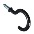 thumbnail image 5 of 70Pcs Screws Mounted Arched Cable Clamp Clip Tie 21 x 7mm for 3mm Wire & 50 Pcs 1.1 Inch Cup Mug Hooks Shouldered Metal Screw-In Plastic Coated Hanging Black, 5 of 7