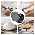 thumbnail image 7 of Pofeuu Vintage Rose Print Silicone Pot Mat Mitten With Hanging Loop Heat Resistant Oven Mitts Non-Slip Bbq Baking Smoking Potholders, 7 of 7