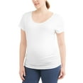 thumbnail image 5 of Oh! Mamma Maternity Women's Scoop Neck Tee, 2-Pack (Womens & Womens Plus), 5 of 7