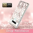 thumbnail image 4 of LG Stylo 6 Case, KAESAR Hybrid Bling Glitter Sparkle Diamond Rhombus Marble Graphic Fashion Cute Colorful Skin Cover Shockproof Case for LG Stylo 6, 4 of 5