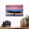 thumbnail image 2 of Ketchikan, Alaska, Whale and Sunset (12x18 Aluminum Art, Indoor Outdoor Metal Sign Decor), 2 of 5