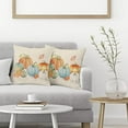 thumbnail image 2 of Fall Pillow Covers 18x18 Set of 2 Colorful Pumpkins and Fallen Leaves Decorative Throw Pillow Outdoor Linen Square Thanksgiving Autumn Farm Cushion Cover Decor for Home Couch Sofa, 2 of 6