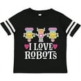 thumbnail image 3 of Inktastic Robotics I Love Robots Gift Girls Toddler T-Shirt, 3 of 5