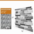 thumbnail image 3 of Easy4Home 10Pcs 3D Peel and Stick Backsplash 12"x12" Self-Adhesive Wall Tile for Kitchen Bathroom, Marble Gray, 3 of 6