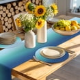 thumbnail image 4 of Teal Blue Ombre Round 13 Inch Placemats Set of 2, Modern Abstract Art Gradient Aesthetics HeatResistant Non Slip Place Mats for Dining Table, Wipeable Braided Kitchen Table Mats for Housewarming, 4 of 9