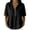 Black, variant on Cotton Linen Tops for Women Lapel Zipper Short Sleeve Tops Soft Loose Fit Casual Fashion Blouse Tops for Spring Summer Daily Street Wear by Gbobgt Brown L