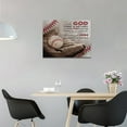 thumbnail image 3 of Baseball Poster Wall Art Boy Men Room Inspirational God Quotes Poster Sports Wall Decor Rustic Picture Canvas Prints Framed Modern Artwork for Home Living Room Bedroom Gym Playroom 16"x12", 3 of 6