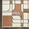 thumbnail image 4 of Nourison Nordic 4' x 6' Ivory Rust Mid-Century Modern Indoor Rug, 4 of 8