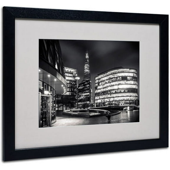 Trademark Fine Art "Gotham Side of London" by Giuseppe Torre, Black Frame