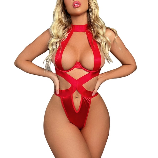 GDREDA Lingerie Robe Femme Panneau en Maille Dos Ouvert Sexy Camisole à Lacets RD1,S