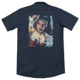 thumbnail image 3 of JLA Justice League Scowl (Back Print) Adult Work Shirt Navy, 3 of 3