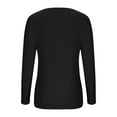thumbnail image 3 of Brglopf Womens V Neck T Shirts Spring Long Sleeve Tops Solid Color Fitted Ribbed Pullover Tee Shirts For Women, 3 of 5