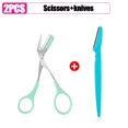thumbnail image 1 of Ea na Eyebrow Shaving Knife Eyebrow Scissors with Comb Stainless Steel Plastic Razor Facial Hair Removal Razor Razor Make-up Tool, 1 of 22