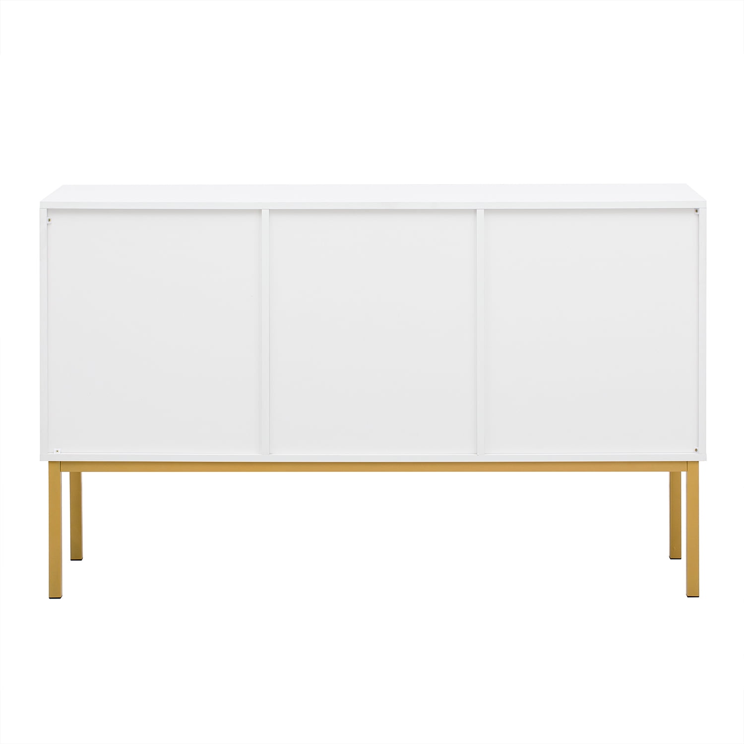 Kadyn 54" Sideboard Buffet Cabinet, Sideboard Storage Cabinet with Artificial Rattan Door and Rebound Device for Entryway, White Kadyn 54" Sideboard Buffet Cabinet, Sideboard Storage Cabinet with Artificial Rattan Door and Rebound Device for Entryway, White