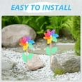 thumbnail image 2 of GOOHOCHY 5 Pieces Small Windmill for Decor Practical and ABS Wood Garden Party Favors Assorted Color, 2 of 8
