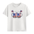 thumbnail image 5 of ZVAVZ Kids 4th of July Outfits 2 Piece Set for Girls Boys American Flag Shirt and Shorts Independence Day Patriotic Outfit Sets White 6 Years, 5 of 10
