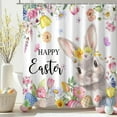 thumbnail image 6 of Hometravel Easter Themed Bathroom Shower Curtain, Fabric Linen Curtain with 12 Hooks, No Drill Easy Installation Curtain for Bathroom, Holiday Decor for Tub and Shower Area, 6 of 6