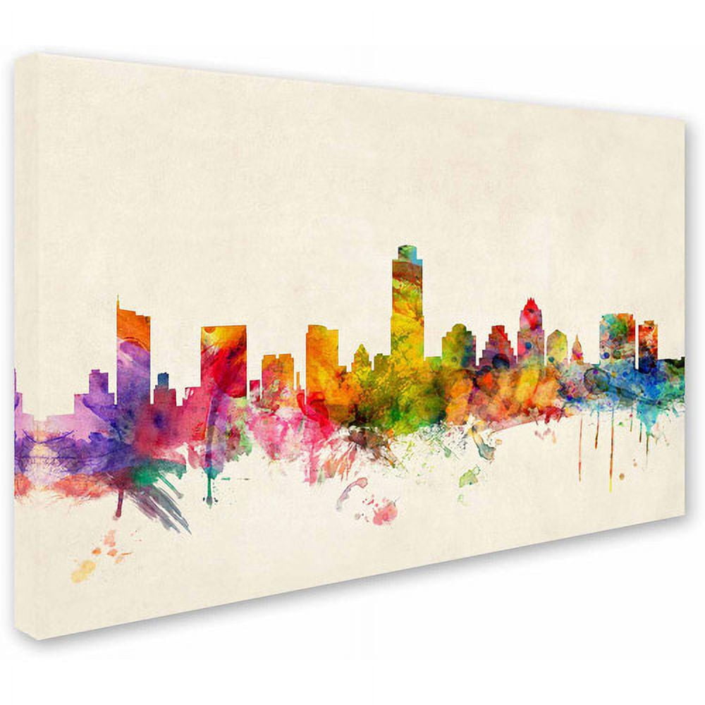 Trademark Fine Art "Austin, Texas" Canvas Art by Michael Tompsett