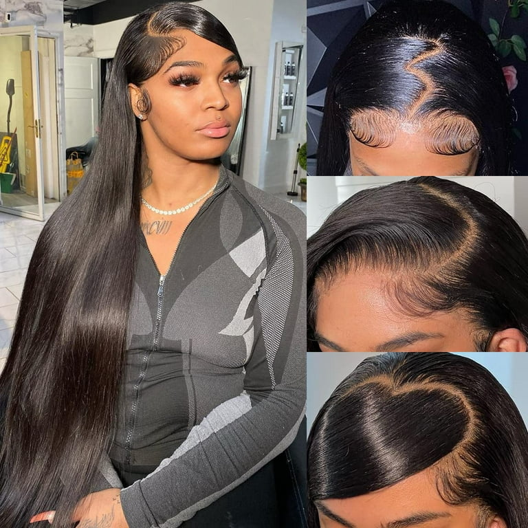 5x5 HD Lace Closure Wigs Human Hair Straight Wigs for Black Women Human  Hair Glueless Wigs 5x5 Human Hair Pre Plucked Straight Lace Front Wigs  Human Hair 30 Inch 5x5 Straight Human