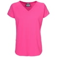 thumbnail image 1 of Trespass - Camiseta de manga corta de fitness Cuello pico V Modelo Gliding Mujer Señora - Deporte/Gym/Running (Rosa fluorescente), 1 of 1
