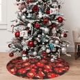 thumbnail image 5 of Yiaed Tomato Print Christmas Tree Skirt , Tree SkirtsTree Mat for Christmas Winter Holiday Indoor Decorations-48", 5 of 7