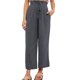 thumbnail image 1 of Pantalones de lino para mujer, con cordón, cintura alta, informales, holgados, pantalones de pierna ancha para verano, gris oscuro M, 1 of 3