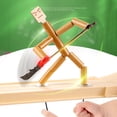 thumbnail image 3 of Bamboo Man Battle Toy with Random Weapon PK Table Funny Natural Bamboo Rope Controlled Fighter Board Game Funny Birthday Gift, 3 of 7