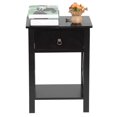 thumbnail image 3 of GoDecor Black Wood Contemporary Beside Table Nightstand with A Drawer, 3 of 7