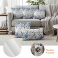 thumbnail image 6 of Blue Eucalyptus Coastal Outdoor Waterproof Pillow Covers, Beach Starfish Shell Nautical Retro Decorative Square Throw Pillowcase Sofa Cushion Sham for Patio/Couch/Chair, 26"x26" 2 Pack, 6 of 8