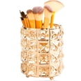 thumbnail image 1 of Crystal Makeup Brush Holder Organizer, Handcrafted Cosmetics Brushes Cup Storage Solution, 1 of 6