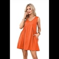 thumbnail image 2 of Vestido Mini Sin Mangas Naranja-Rojo L, 2 of 7