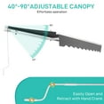 thumbnail image 4 of Ktaxon 13 x 8 Ft  Manual Retractable Patio Awning,  Adjustable Outdoor Awing Sunshade Shelter with Aluminum Alloy,  280g/m² UV & Water-Resistant Fabric for Deck, Balcony - Gray, 4 of 10