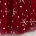 thumbnail image 6 of YONGHS Toddler Baby Girls Snowflake Print Flower Girls Dress Wedding Party Christmas Birthday Gown Burgundy 2-3, 6 of 6