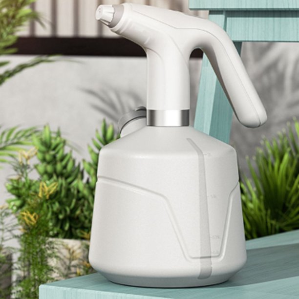 Botella de spray eléctrica 2L 2 modos Mister de plantas automáticas para el césped de jardín (blanco)