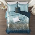 thumbnail image 4 of Madison Park 92" Couette en Microfibre de Polyester de Transition de 7 Pièces en Bleu Marine, 4 of 12