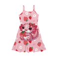 thumbnail image 6 of Uourmeti Kids Horse Dresses for Girls 3-14Y Summer Cute Strappy Tiered Dress Girls Birthday Party Sundress Soft A Line Swing Midi Dresses, 6 of 7