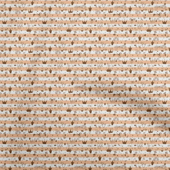 oneOone Cotton Silk Peach Fabric Kids Cutie Animal Dress Material Fabric Print Fabric By The Yard 42 Inch Wide