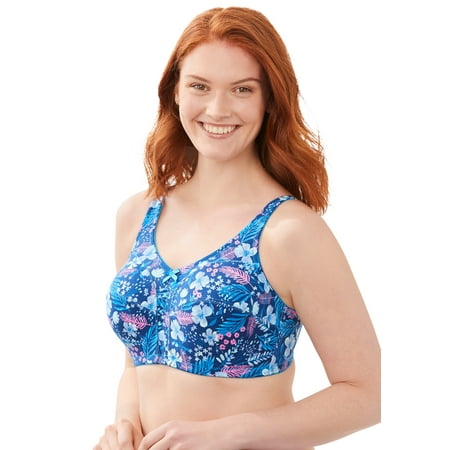

Comfort Choice Women s Plus Size Cotton Back-Close Wireless Bra Bra
