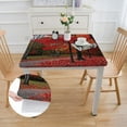 thumbnail image 2 of Fitted Table Cloth, Landscape Printed Tablecloth Cover for Indoor Outdoor Kitchen Party Design Waterproof Wipeable Tablecloth with Flannel Backed,, 2 of 8