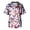 Blue, variant on Independence Day Scrubs for Men Fashion Patriotic V-Neck Short Sleeve Graphic Printed Scrub Uniform Summer Comfortable Stretchy Work Uniform with Pockets Hot Pink L