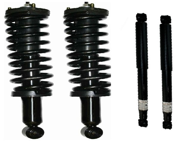 Front and Rear Shocks Passenger and Driver Side Replacement for 1997 1998 1999 2000 2001 2002 2003 Ford F-150 Detroit Axle - 4pc Set 4x4 5-Lug Wheels 