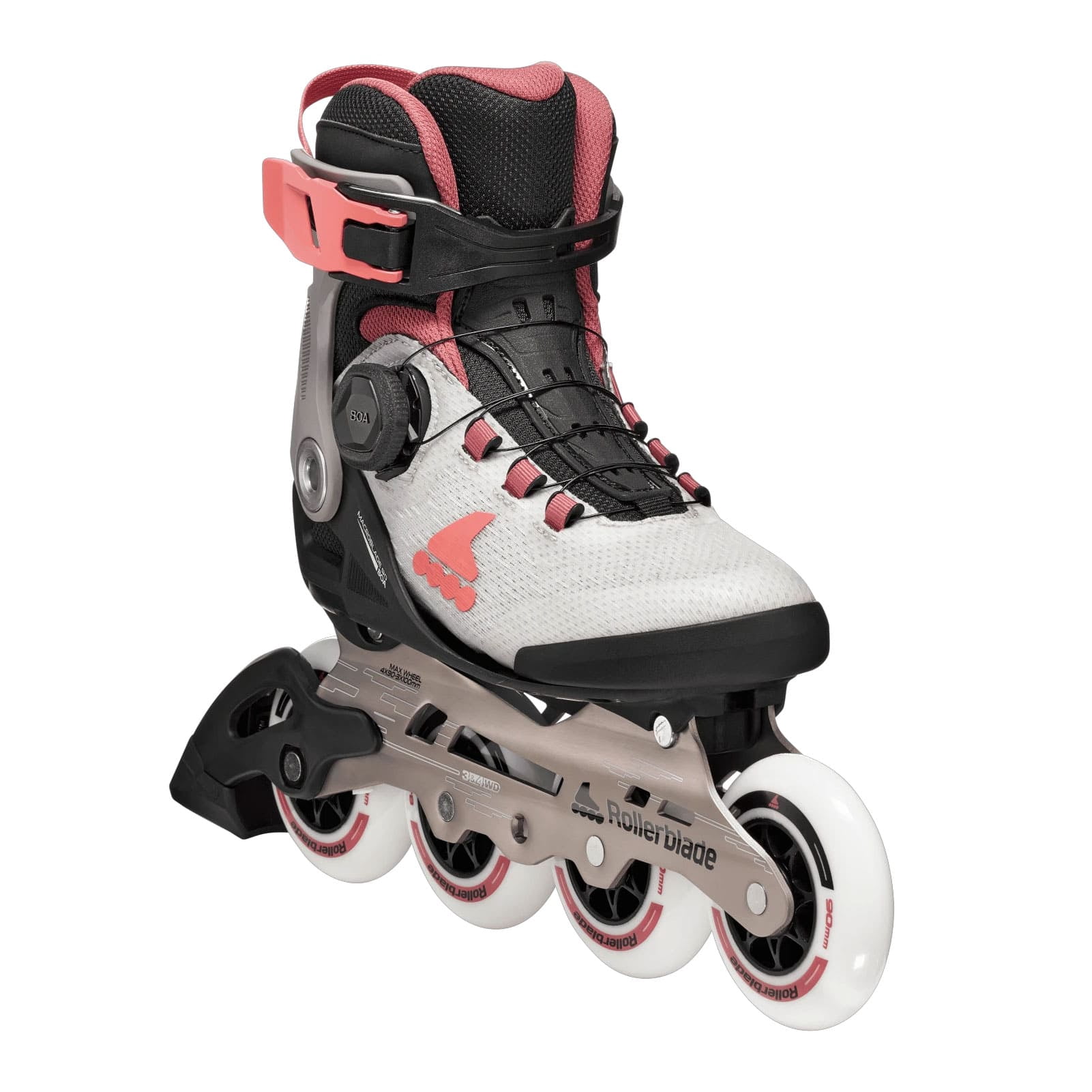 ROLLERBLADE Women's Macroblade 90 Gray/Amethyst Rose Inline Skates, Size: 7/7.5