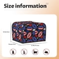 thumbnail image 4 of KLL American With Lips Print 4 Slice Toaster Dust Covers Kitchen Small Appliance Cover with 2 Pockets,Can hold Jam Spreader Knife & Toaster Tongs (12.4 x 10.6 x 8.2), 4 of 6