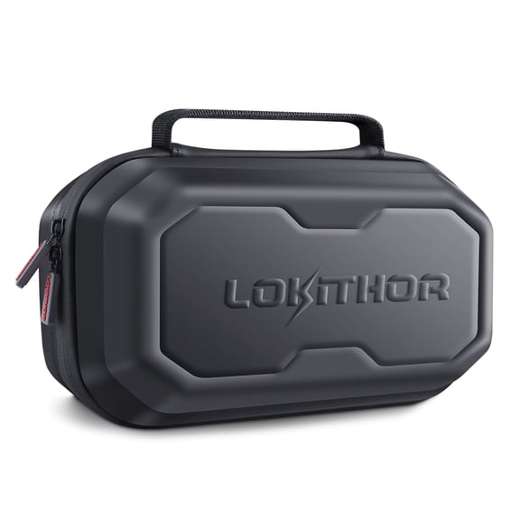 LOKITHOR Jump Starter Case with Handle, Portable J Series EVA Storage Case, Inner Compartment for Cables & Air Hose, Waterproof, Shockproof, Dustproof
