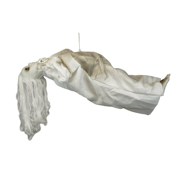 Scary Floating Possessed Girl Moaning LED Light Up Chest Animatronics Outdoor Hanging Halloween Party Decorations