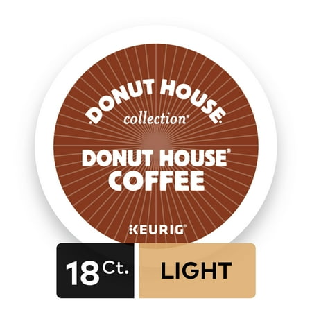 Donut House Collection Donut House Coffee Keurig Single-Serve K-Cup Pods, Light Roast Coffee, 18 Count